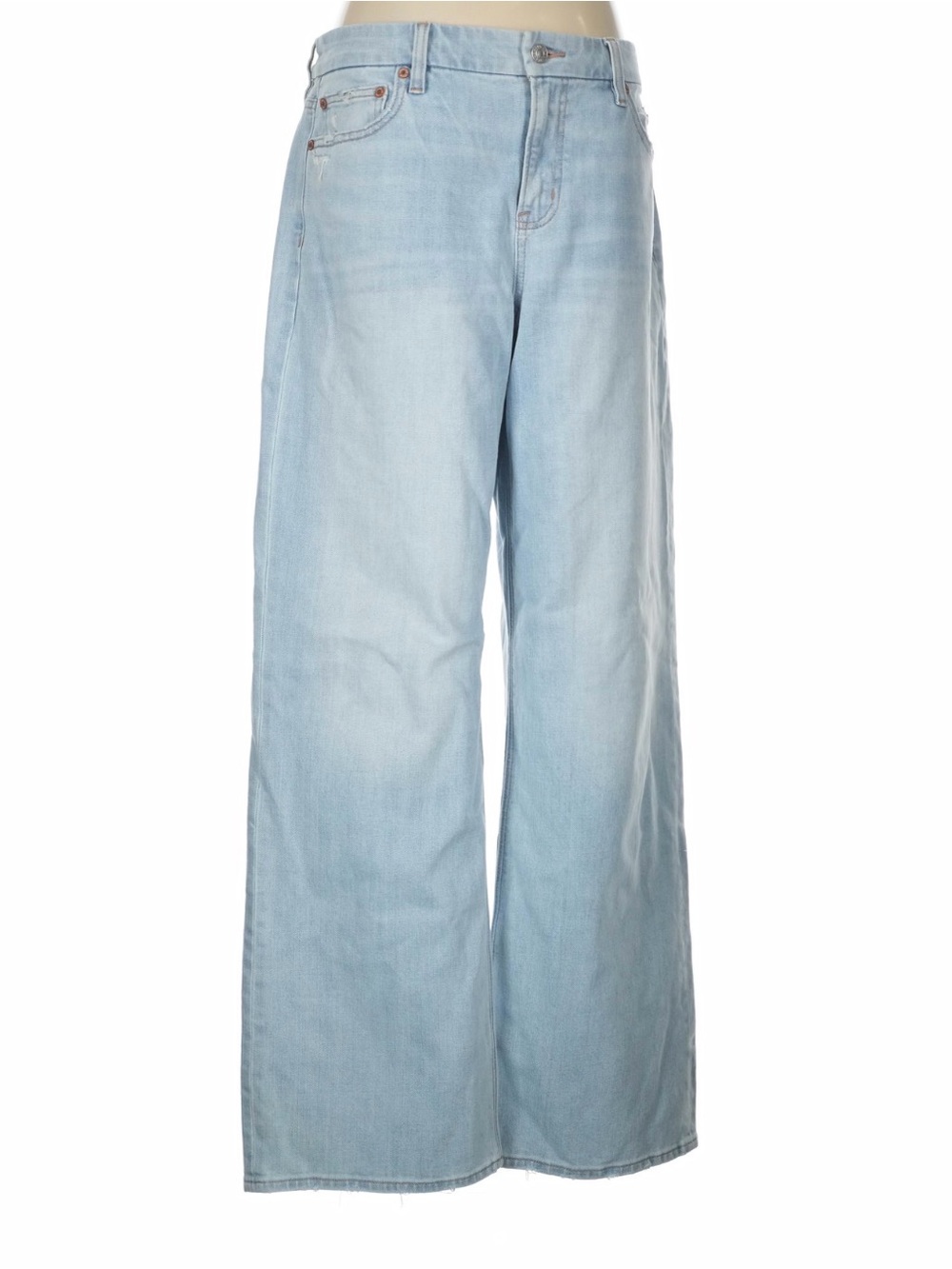 American Eagle Light Wash Wide Leg Jeans Size 16